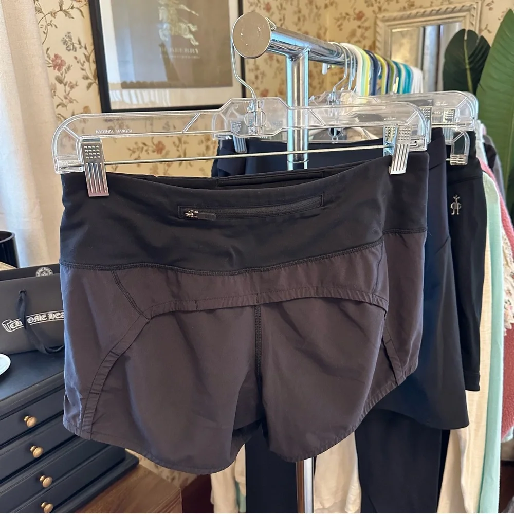 Lululemon black shorts sz 4 - Picture 2 of 5